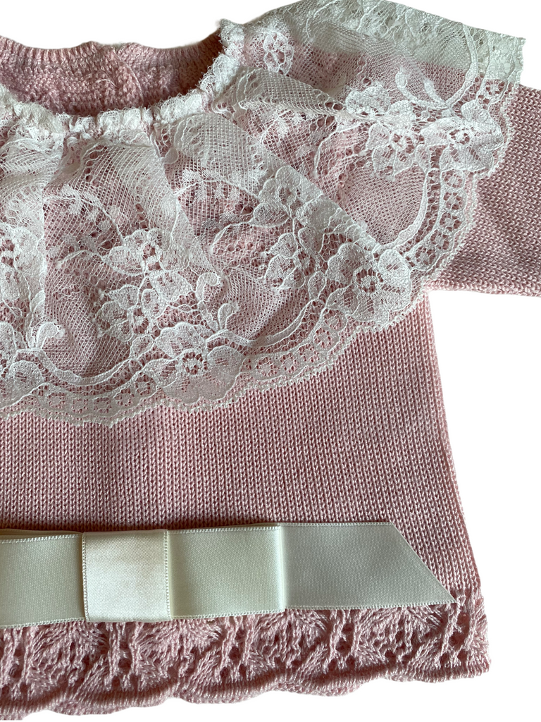 Marietta 3-piece Dusty Pink knitted set - Piccoli & Co 